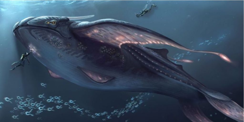Светящийся кит левиафан in Subnautica