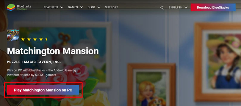 Установите эмулятор Android, чтобы играть в Matchington Mansion на ПК